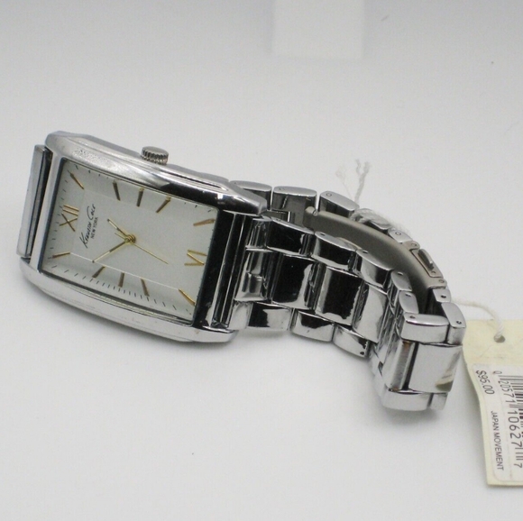 Kenneth Cole New York 34mm Steel Link Band Rectangle Men's Quartz Watch KCW3043 - Picture 7 of 7